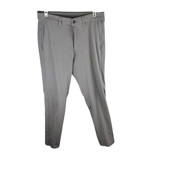 Lululemon Commission Pants Men’s Sz 31x31 Gray Chino Stretch Slim Fit *Defect* - Picture 1 of 5